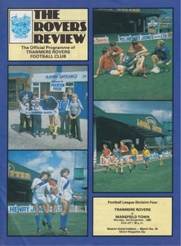 Tranmere Rovers v Mansfield Town Match Programme 1980-11-03
